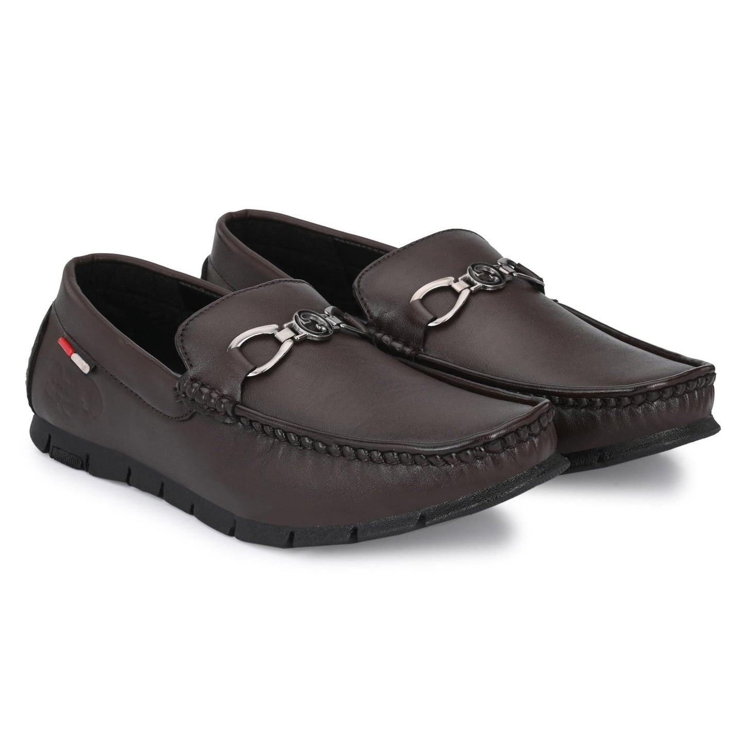 Men Casual Brown Synthetic Loafers