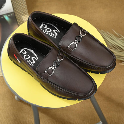 Men Casual Brown Synthetic Loafers